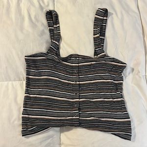Never worn S snap front AEO striped tank